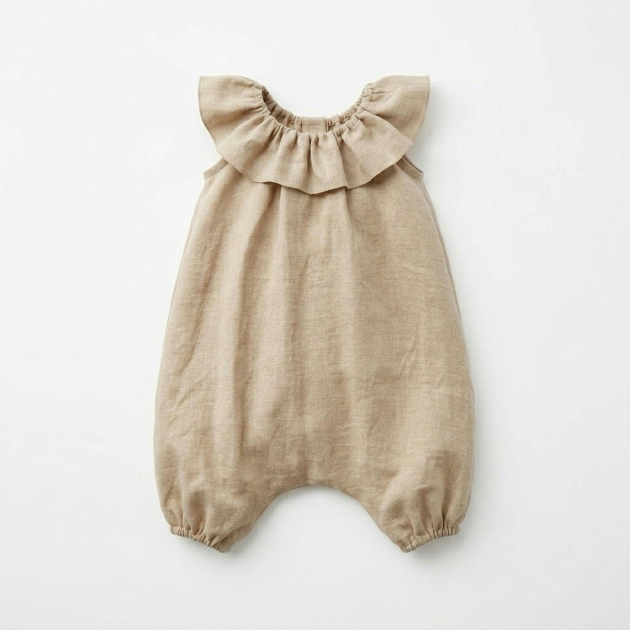 Marlowe Linen Romper | Antique Oat