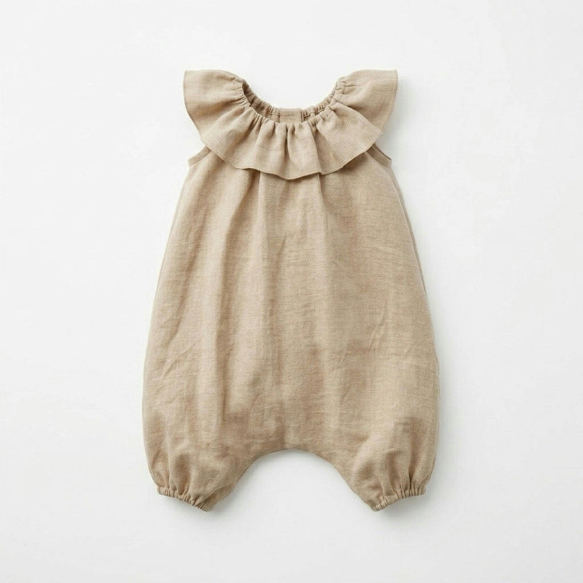 Marlowe Linen Romper | Antique Oat