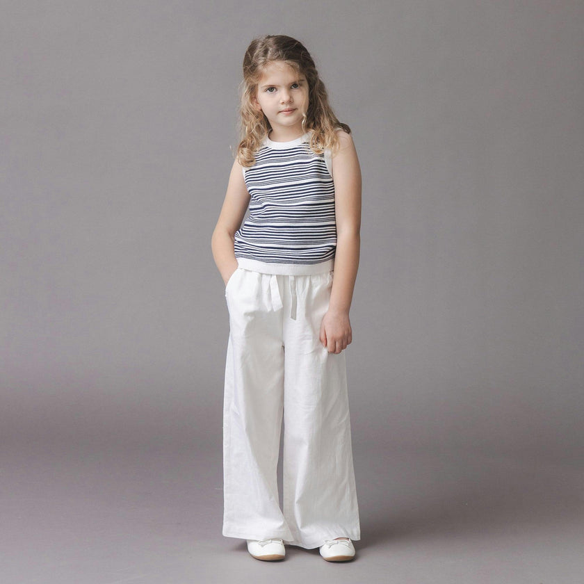 Linen Paper Bag Tie-Waist Pant