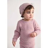 Baby Girls Fuzzy Crew Neck Long Sleeve Top