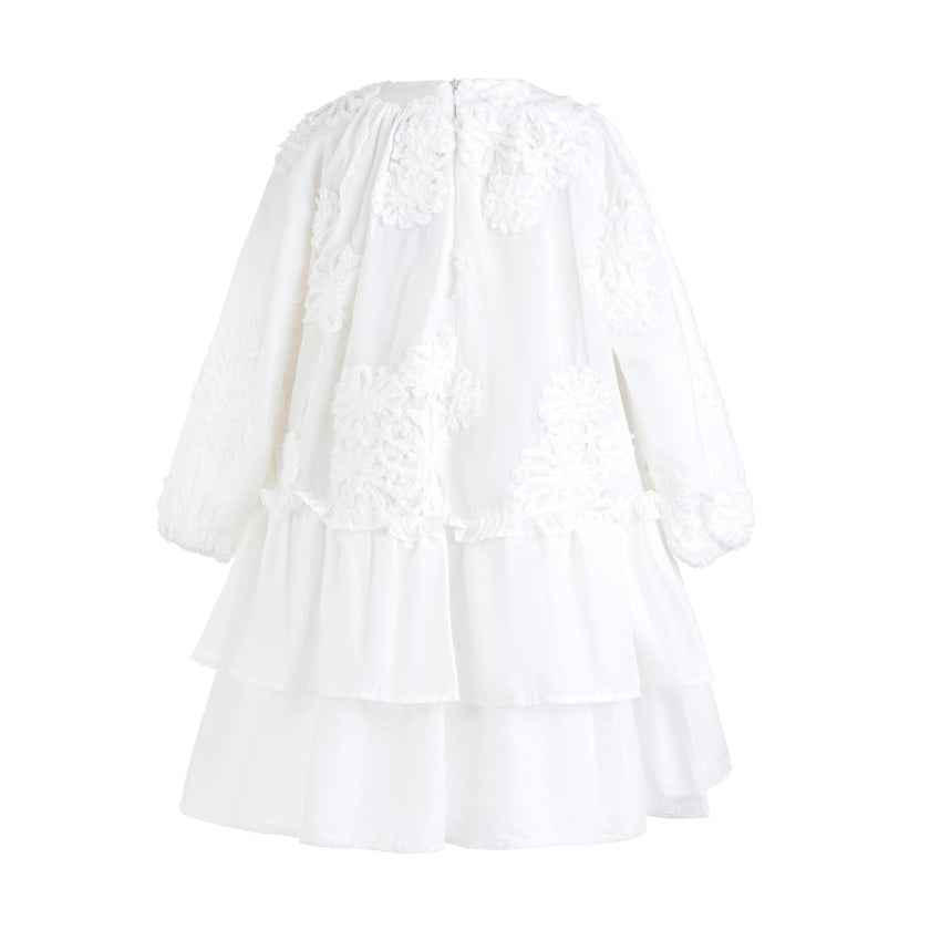 White Tiered Lace Dress