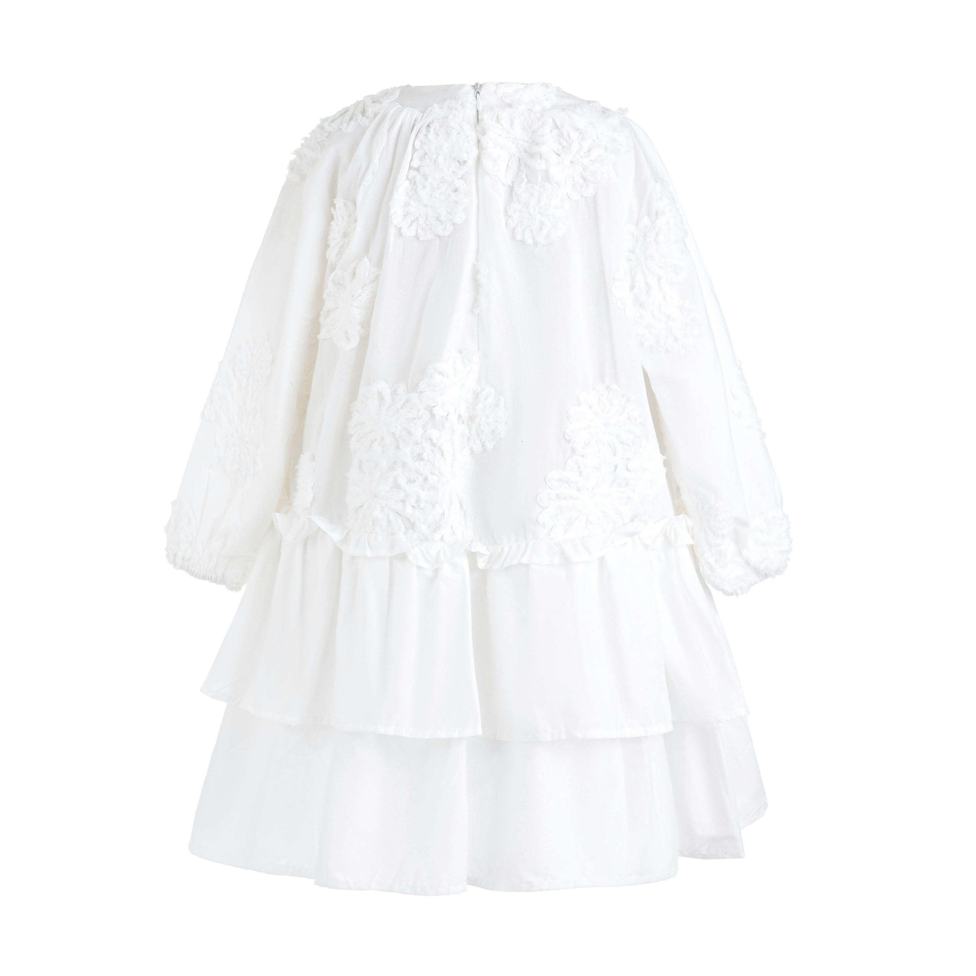 White Tiered Lace Dress