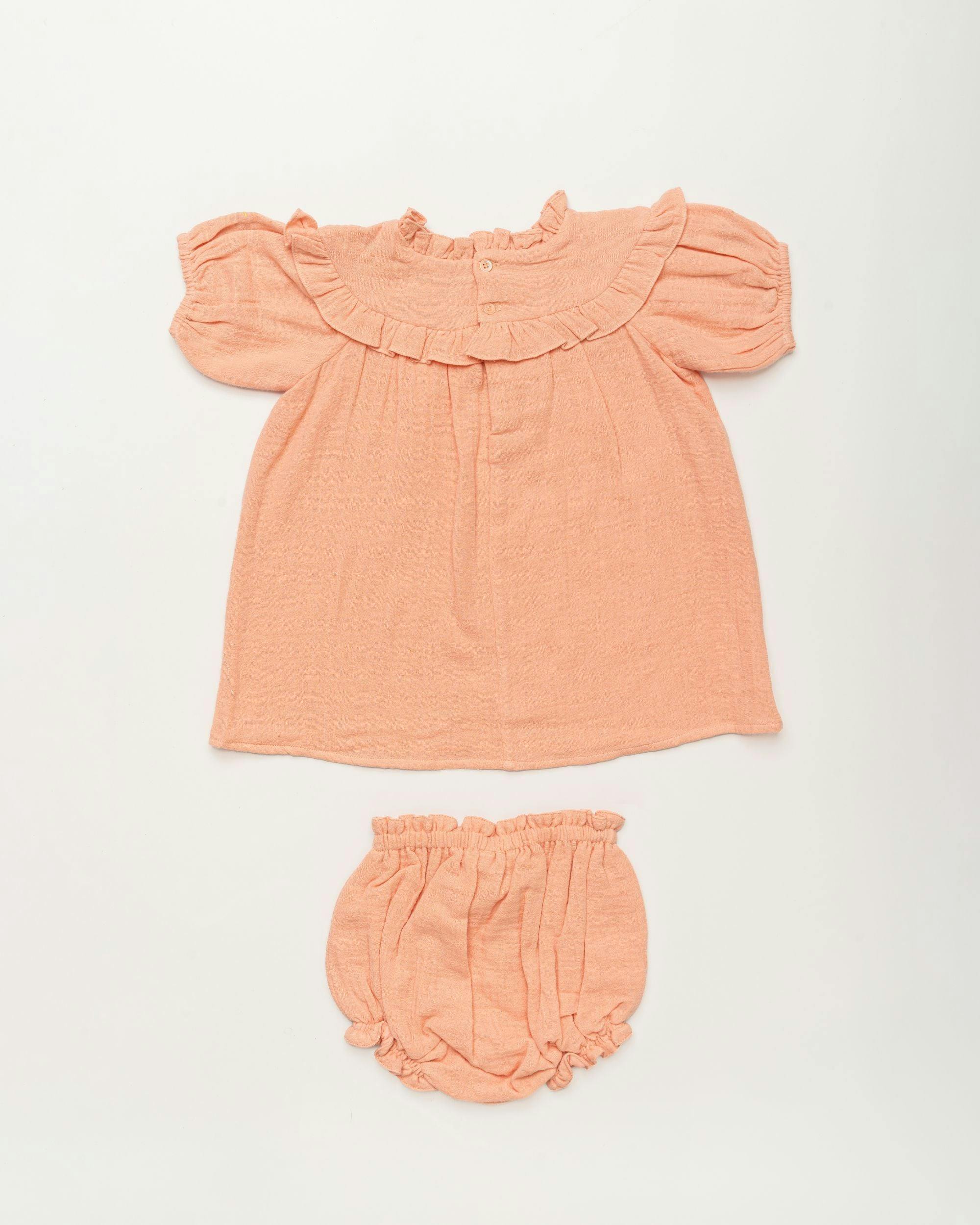 Charlie Baby Dress & Bloomer Set - Candy floss