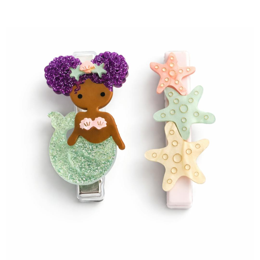Mermaid & Stars Hair Clips -SUM