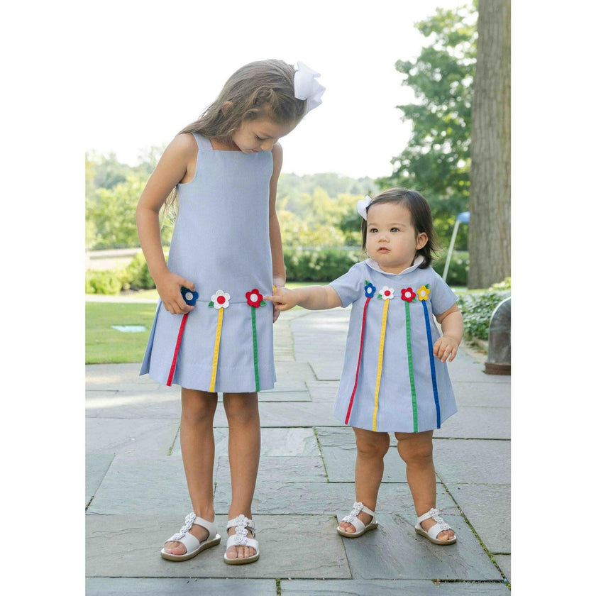 Junior Cord Dress With Flowers