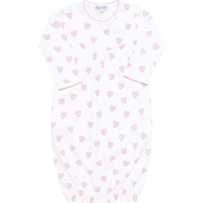 Pink Heart Print Gown
