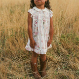 Janey Collared Smocked Ruffled Dress
