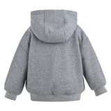 Gray Embellished Hooded Sweatshirt