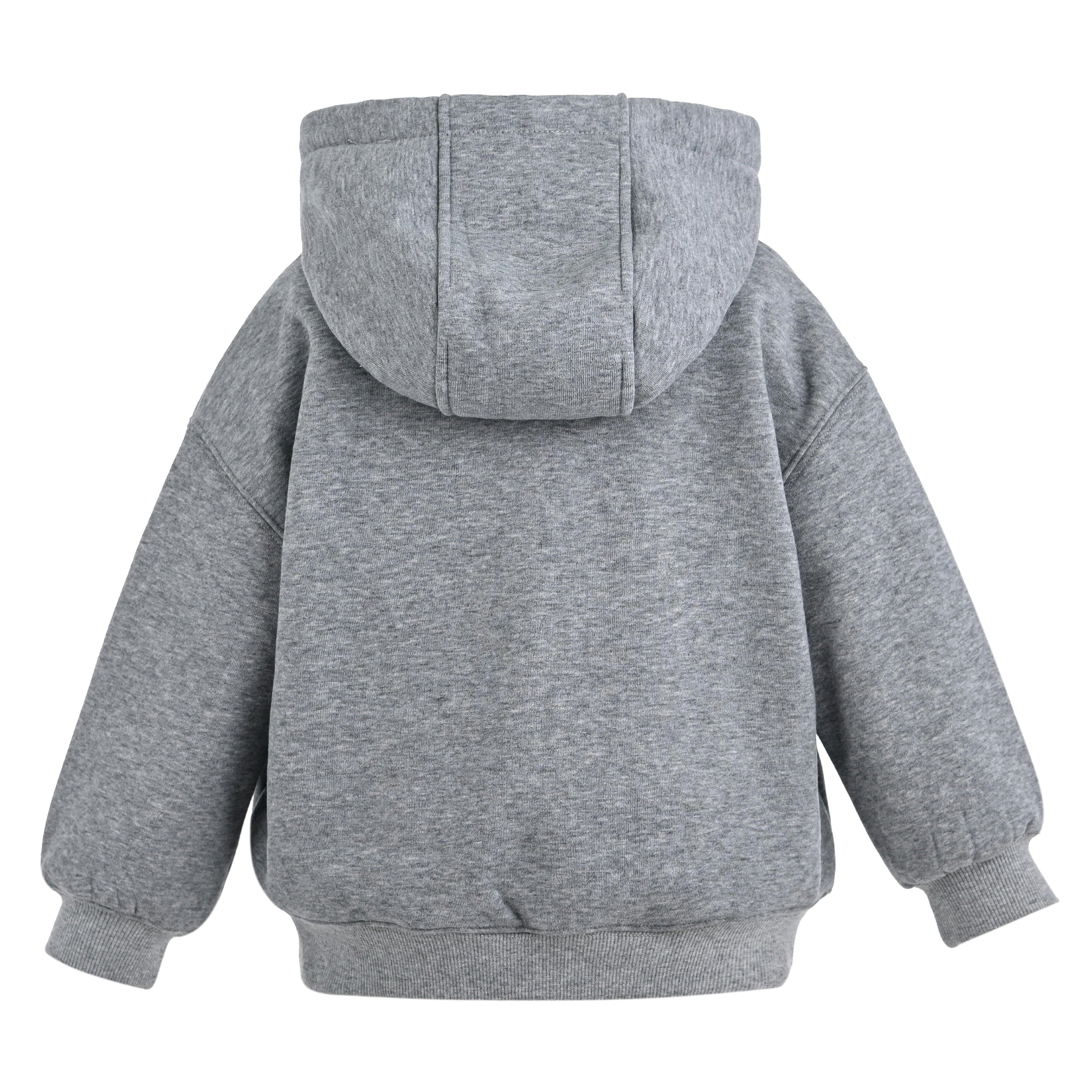 Gray Embellished Hooded Sweatshirt