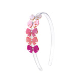 Bows Shimmer Pink Headband -VAL