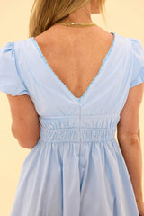 Zella Dress in Sky Blue