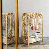 Handcrafted - Belle Kids Montessori Clothing Rack (Natural) - Rattan Wicker