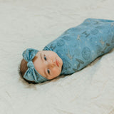 Knit Headband Bow - Starships