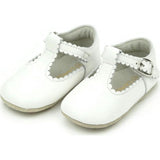 Elodie Girls Scalloped T-Strap Mary Jane Crib Shoe (Infant)