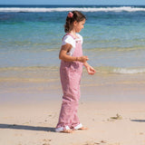 Maroon Check Seersucker Overalls