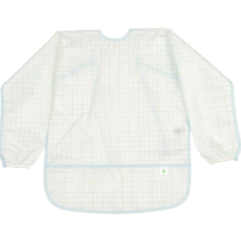 The Cover Everything Bib in Blue/Green Windowpane