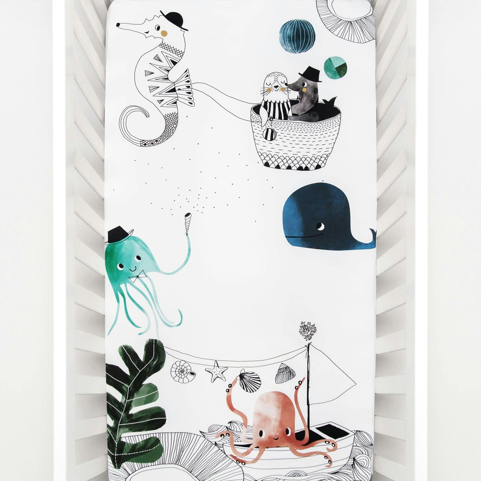 Underwater Love Standard Crib Sheet