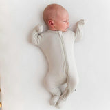 Zippered Footie, Oat
