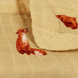 Gold Mini Lovey Two-Layer Muslin Security Blanket