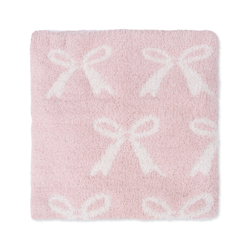 Chenille - Blush Bow Blanket