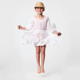 White Frilled Cover Up