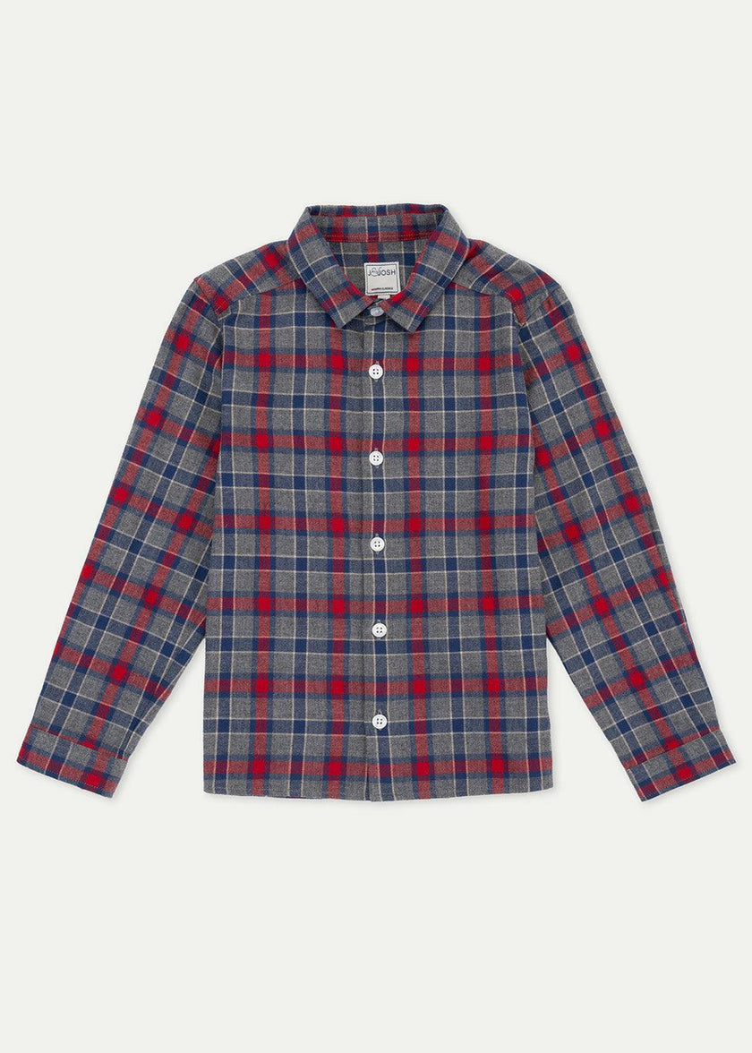 The Navy Red Checked Flannel Shirt