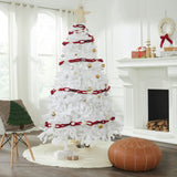 Hand Felted Wool Christmas Garland and Bunting - Loop Chain Red - 6' Arcadia Home