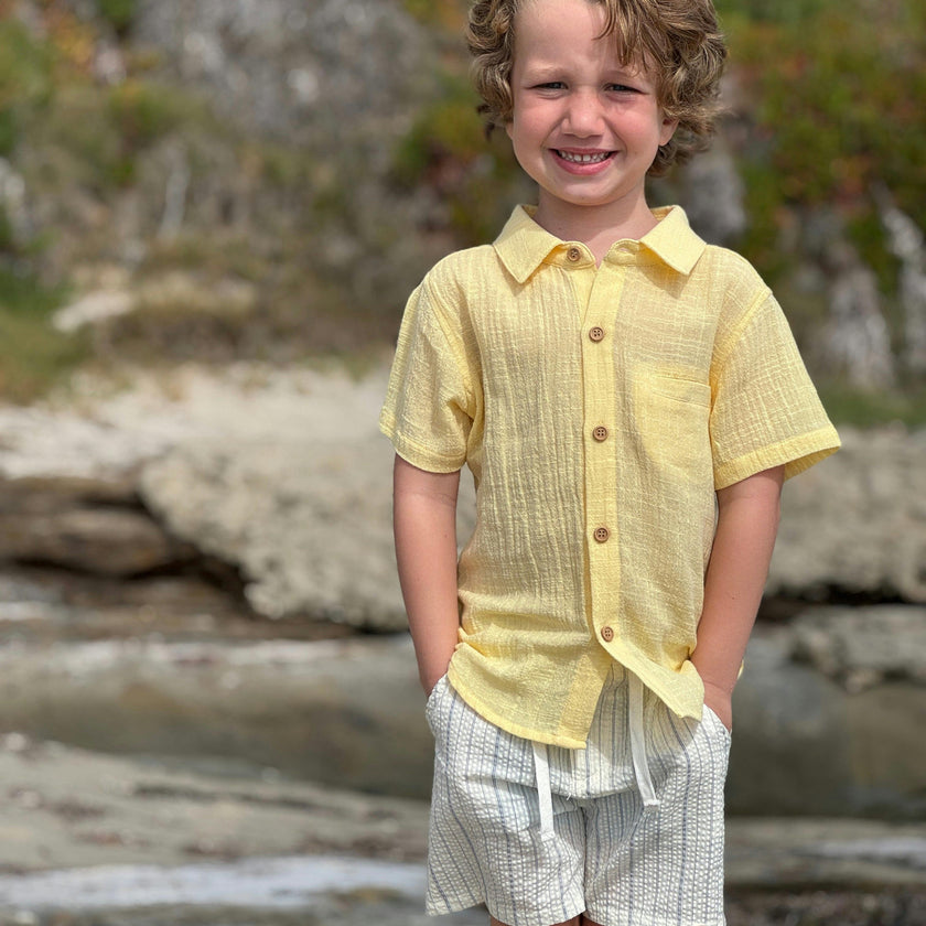 LEMON NEWPORT WOVEN  SHIRT