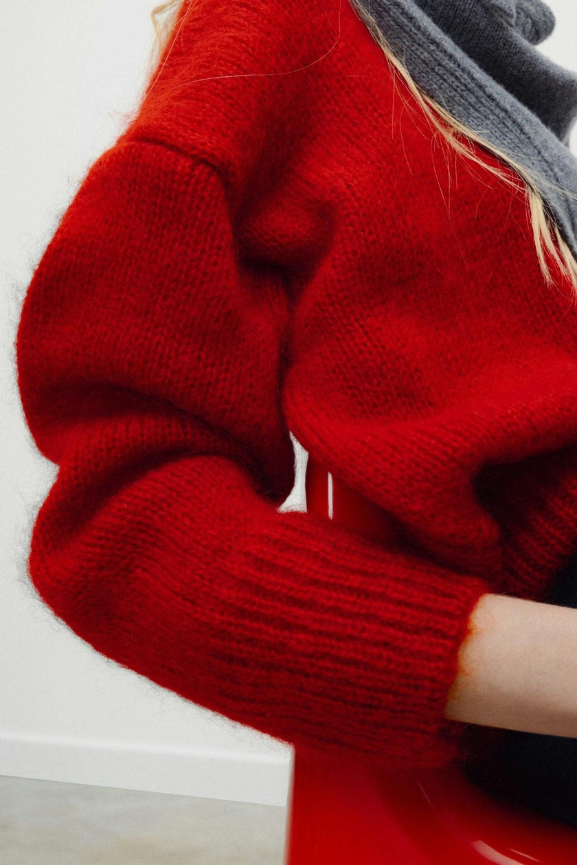 Cozy Woman Jumper Chinese Red