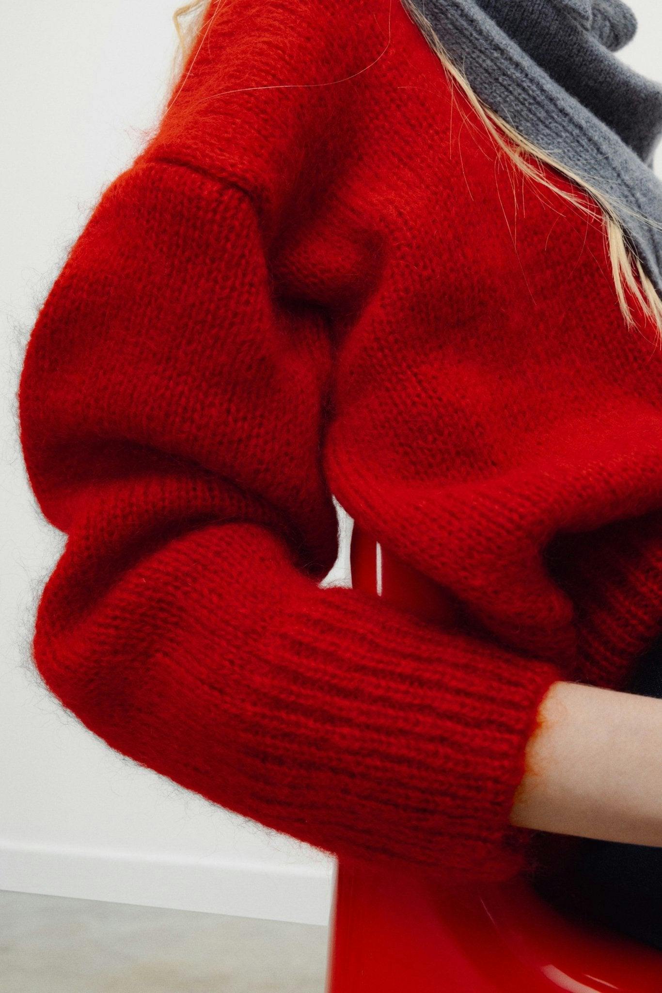 Cozy Woman Jumper Chinese Red