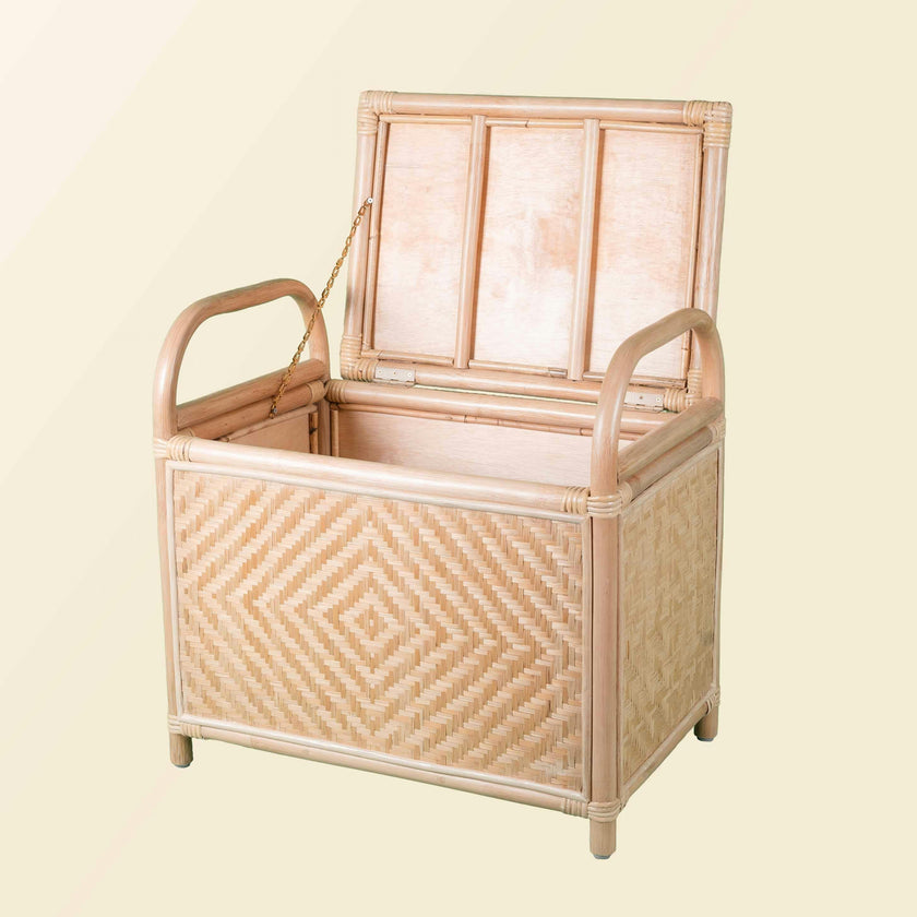 Handcrafted - Mia Storage Bench Trunk - Rattan Wicker