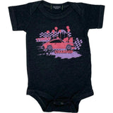 Turbo Charged Heather Black Baby Onesie - Unisex for Boys and Girls