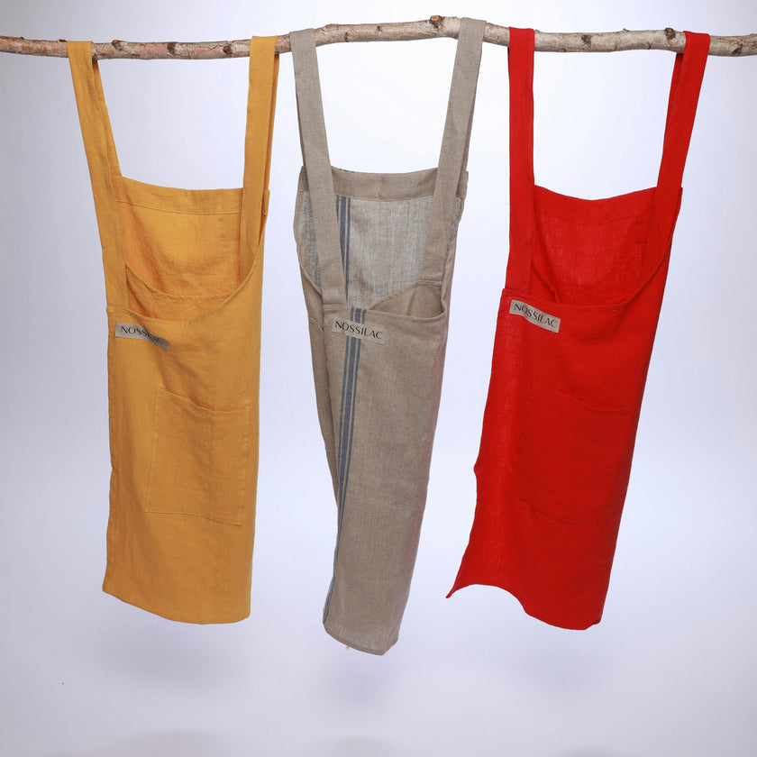 Nossilac French Linen Crossback Apron&nbsp;