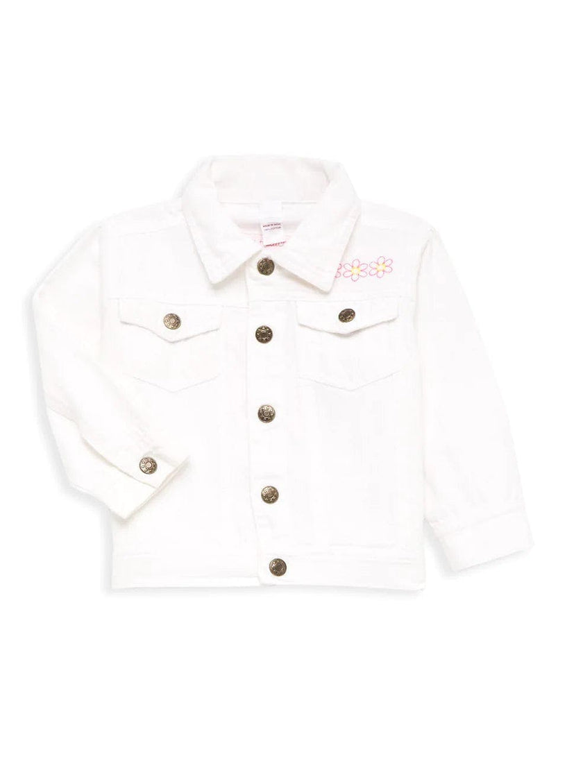 flower girl White Denim Jacket