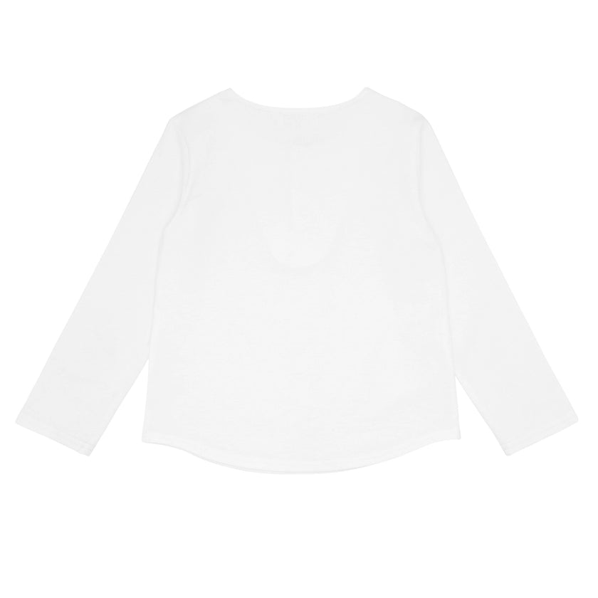 White Long Sleeve Henley