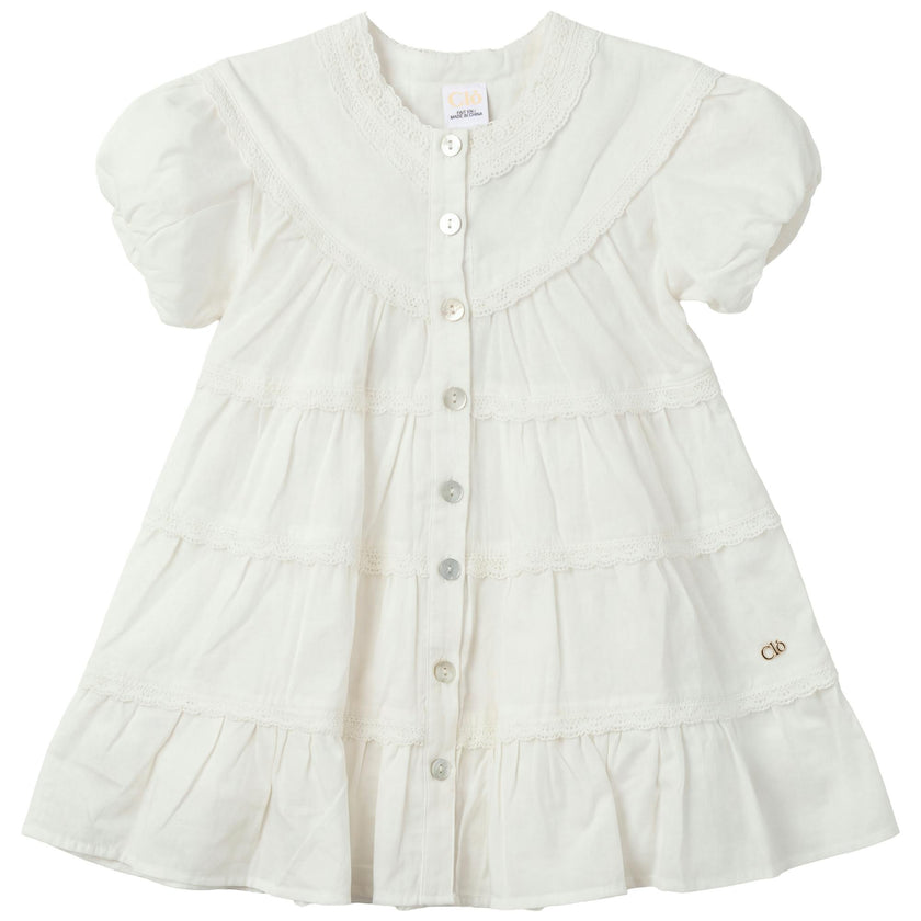 Woven Dress With Lace