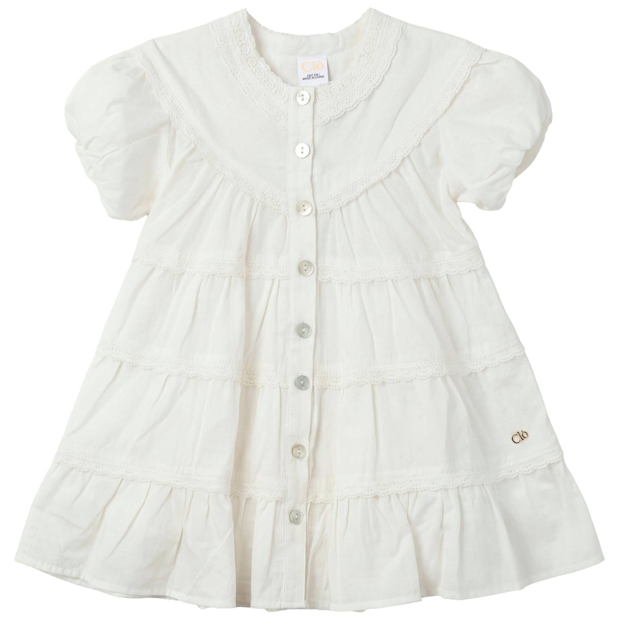 Woven Dress With Lace