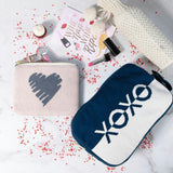 Xoxo Reversible Stripes Blanket Travel Set