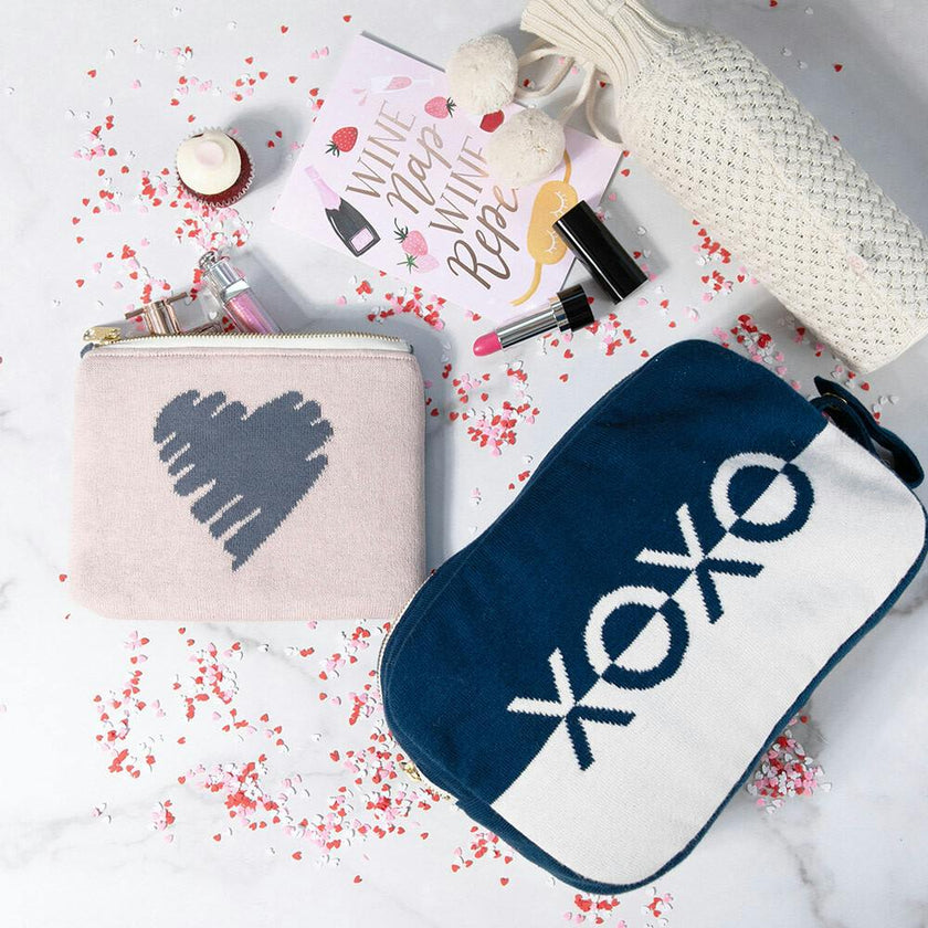 Xoxo Reversible Stripes Blanket Travel Set
