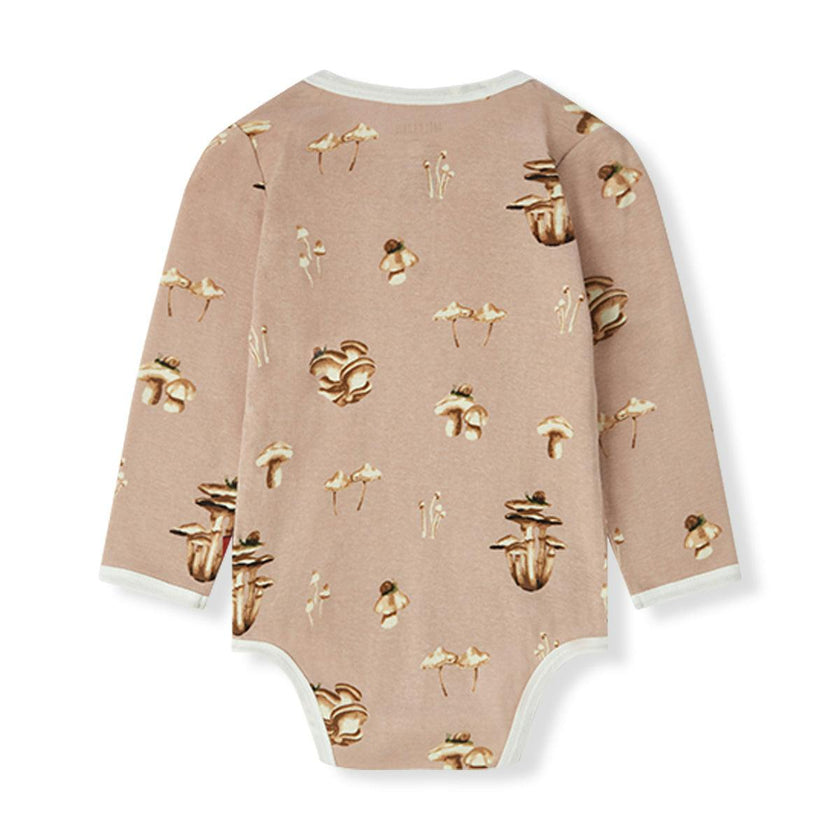 Mushroom Organic Cotton Long Sleeve One Piece