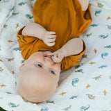Organic Cotton Muslin Swaddle Blanket - Little Dino