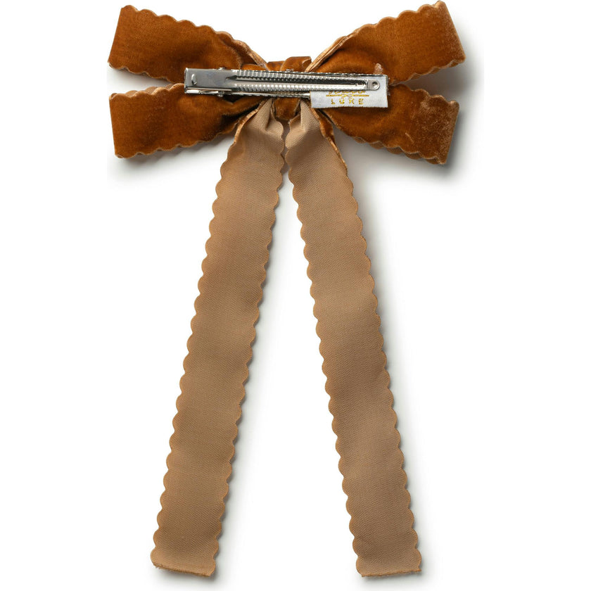 Opaline Velvet Scalloped Long Tail Clip