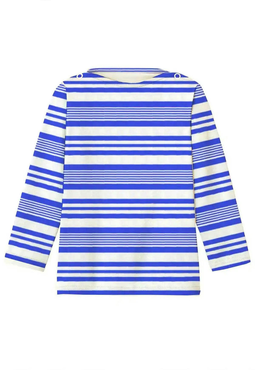 Boys' anti-UV T-shirt, blue striped | T-SHIRT MALO