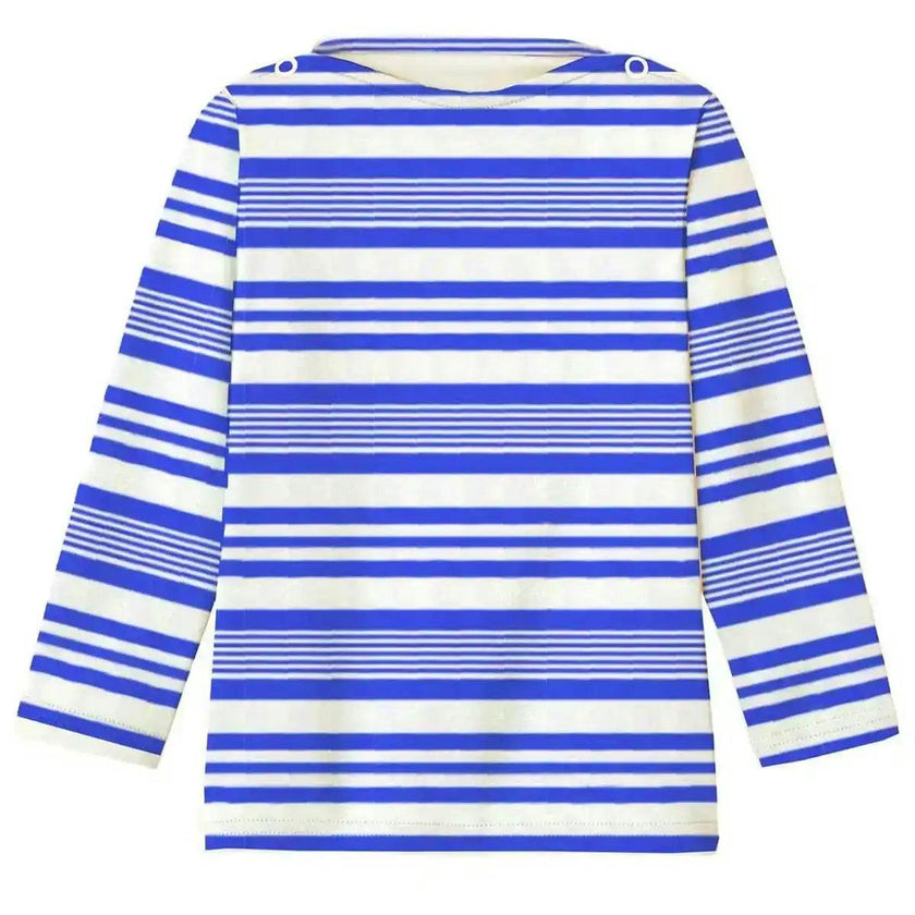 Boys' anti-UV T-shirt, blue striped | T-SHIRT MALO