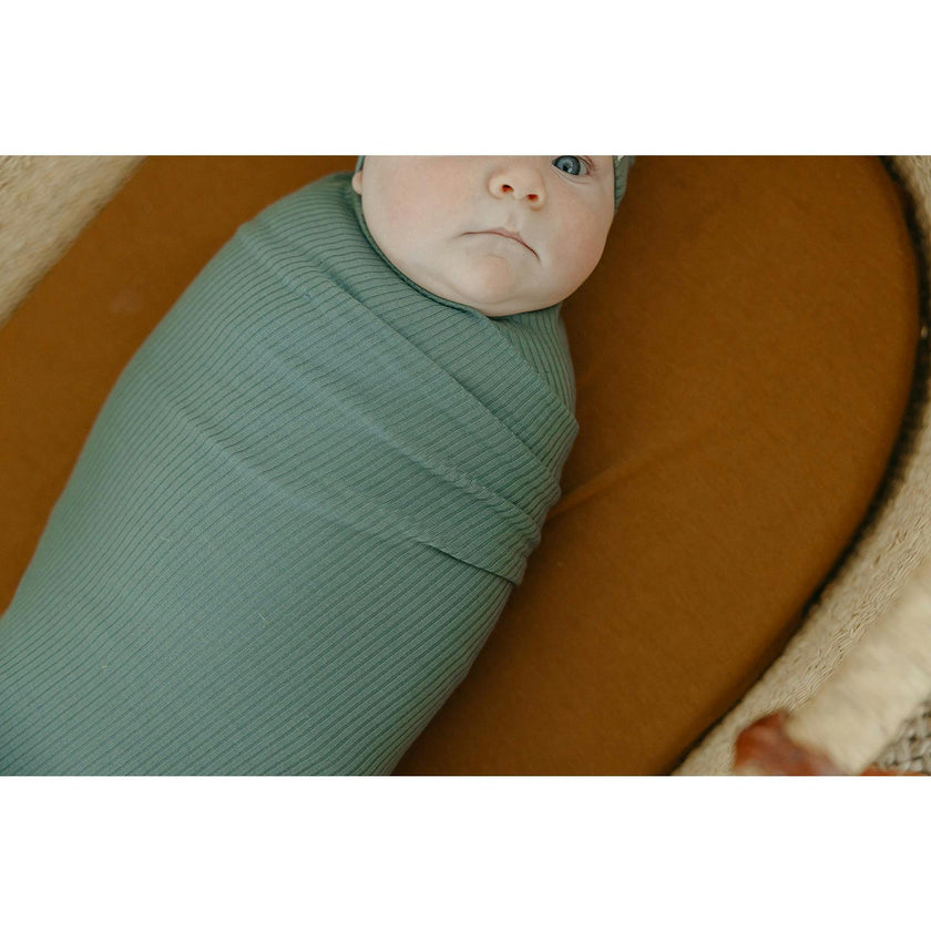 Moss Rib Knit Swaddle Blanket