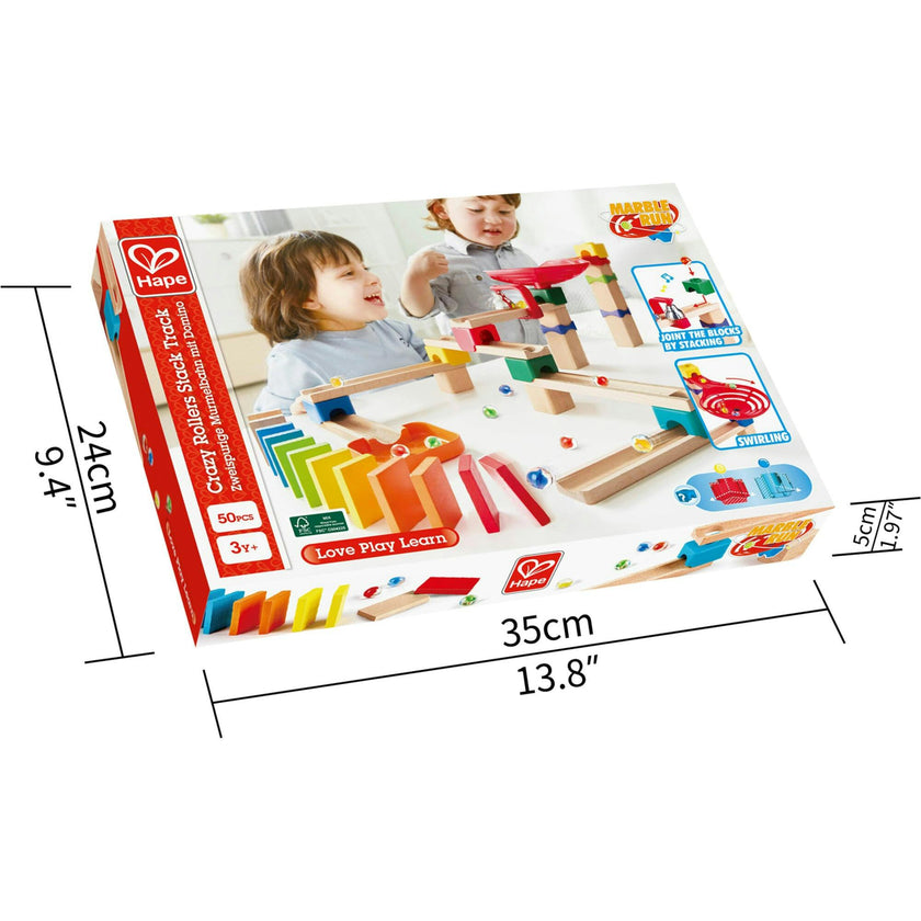 Marble Run Crazy Rollers Wood Building Racetrack
