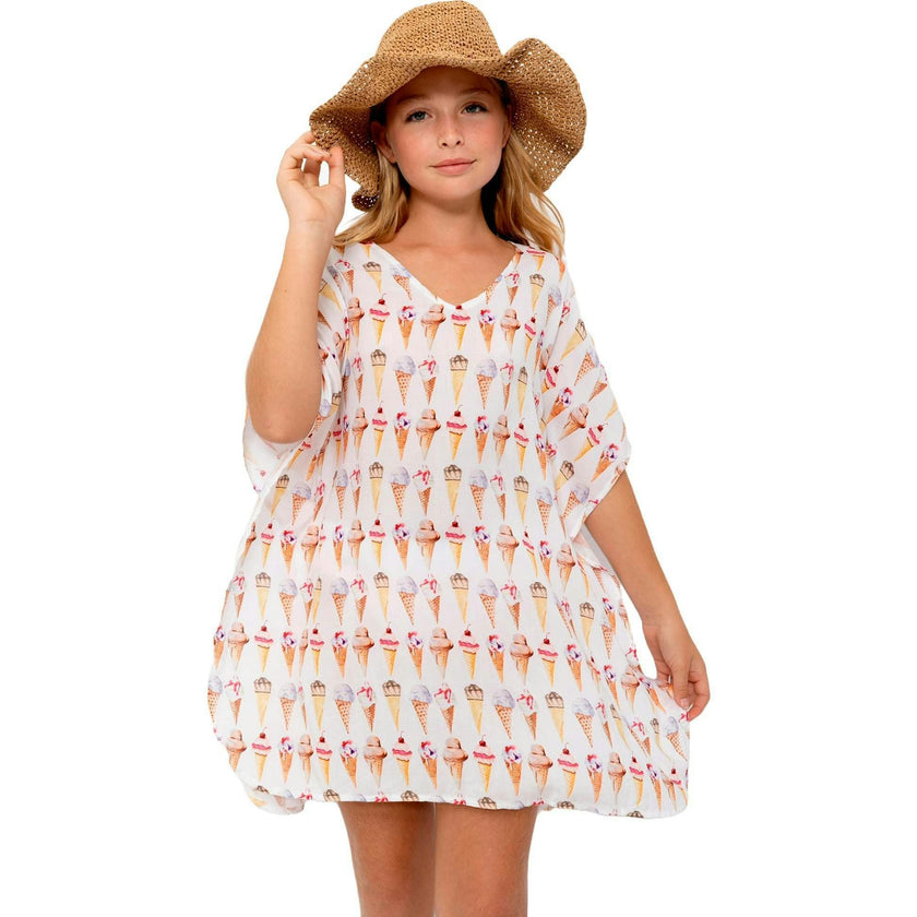 Print Cover-Up Poncho