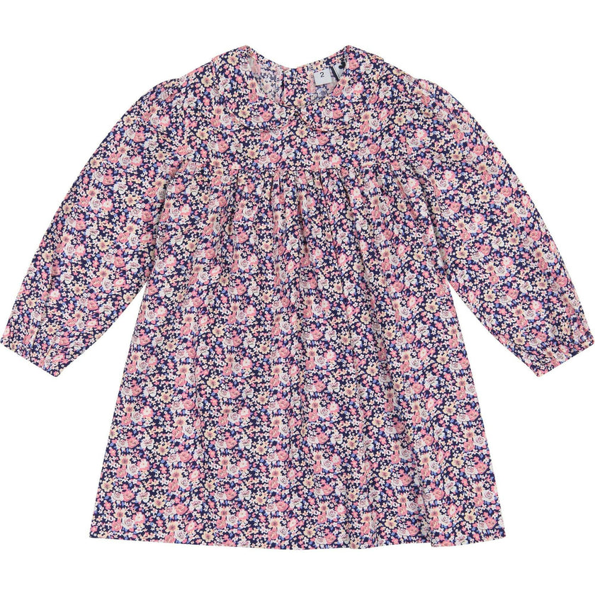 Ginny Girls Peter Pan Collar Dress Mini, Blue