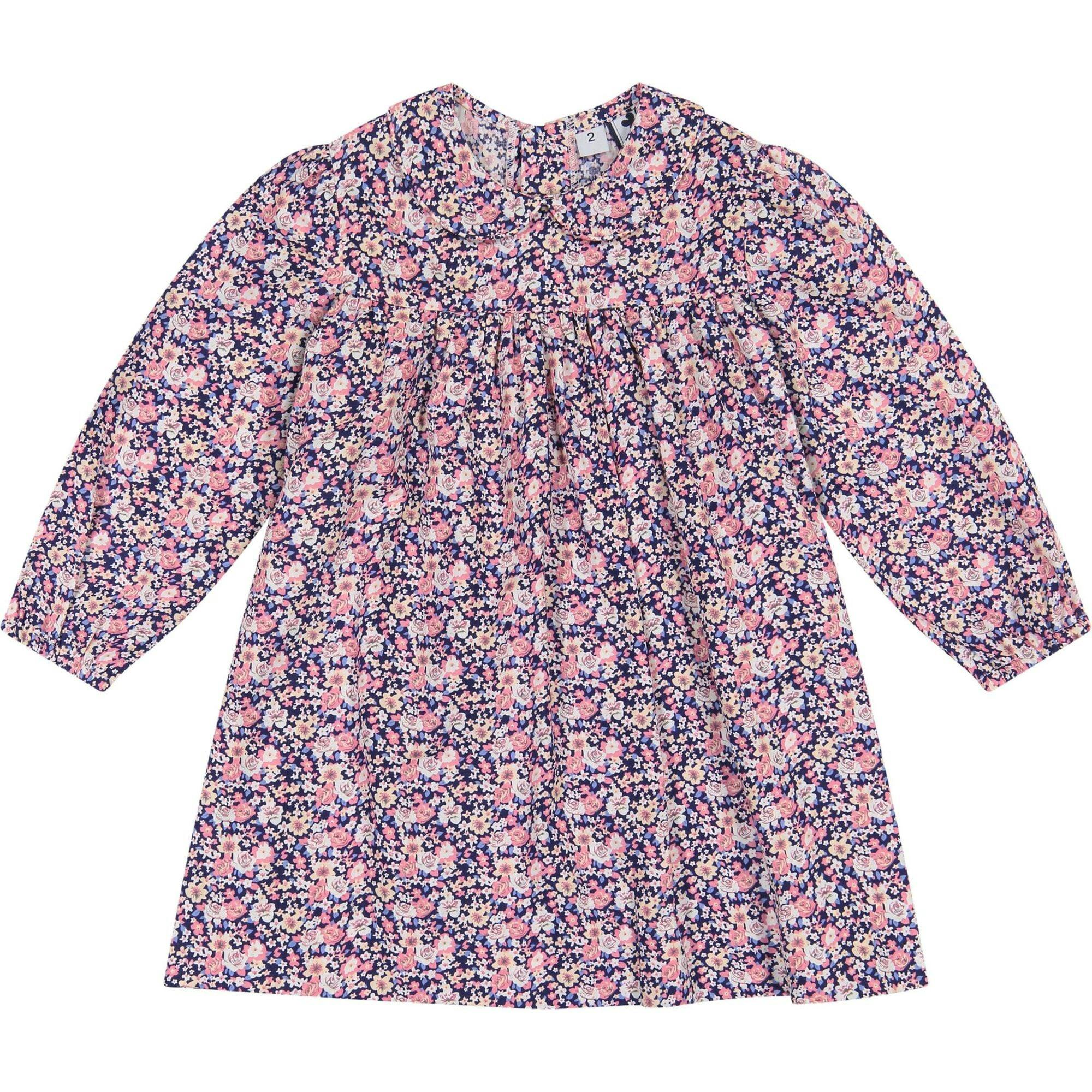 Ginny Girls Peter Pan Collar Dress Mini, Blue