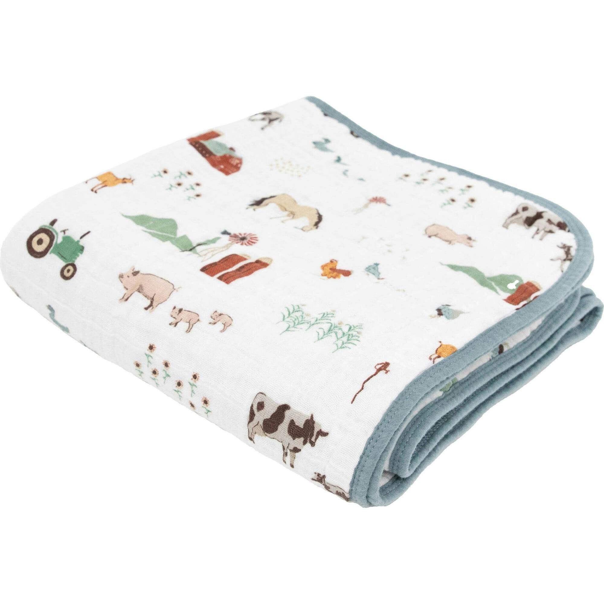 Original Cotton Muslin Quilt - Farmyard